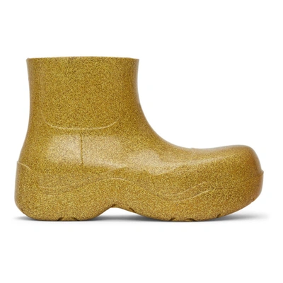 Bottega Veneta Gold Puddle Boots In 8265 Gold