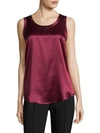 Lafayette 148 Reversible Perla Silk Blouse In Shiraz