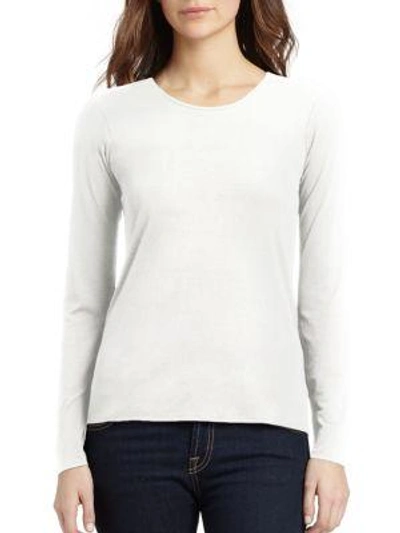Eileen Fisher Long-sleeve Silk Top In White