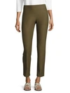 Eileen Fisher Washable Crepe Slim-leg Ankle Pants, Plus Size In Olive
