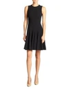 Akris Double-face Flare Dress In Black