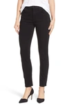 Jen7 Riche Touch Mid-rise Skinny Jeans In Black