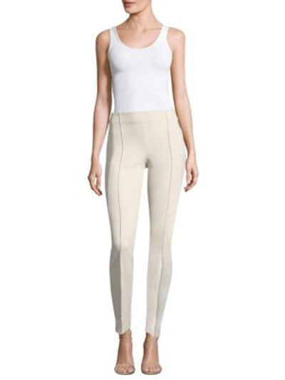 Lafayette 148 Acclaimed Stretch Gramercy Pants In Beige