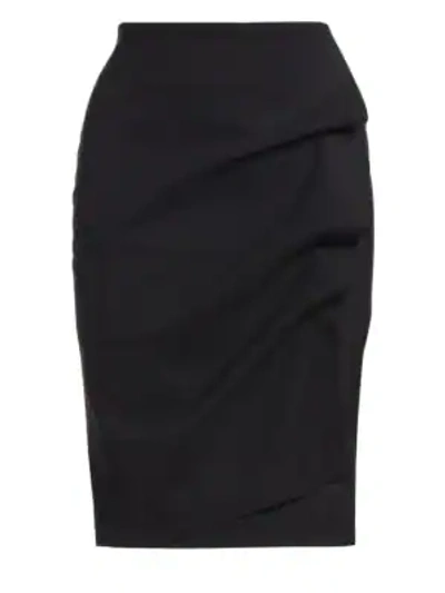 La Petite Robe Di Chiara Boni Andree Ruffled Pencil Skirt In Black