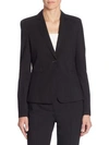 Akris Punto Elements Jersey One-button Blazer In Black