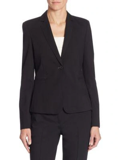 Akris Punto Elements Jersey One-button Blazer In Black