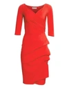 La Petite Robe Di Chiara Boni Florian Side Ruffle Dress In Red