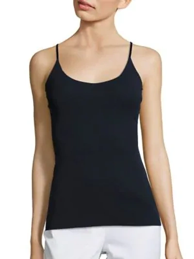 Lafayette 148 Mesh Jersey Camisole In Ink Blue