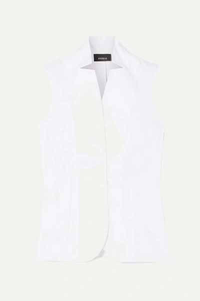 Akris Stretch Cotton-blend Top In White