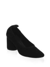 Tory Burch Women's Therese Suede Mid Heel Pumps In Black