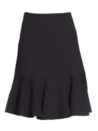 Akris Punto Elements Jersey Flippy Skirt In Black