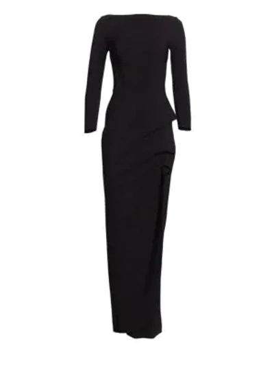 La Petite Robe Di Chiara Boni Women's Cassandre Boatneck Gown In Black