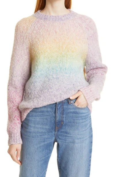 Hugo Boss Relaxed Fit Sweater In A Multi Colored Alpaca Blend In Open Miscellaneous