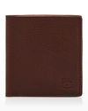 Il Bisonte Men's Slim Bi-fold Leather Wallet In Dark Brown