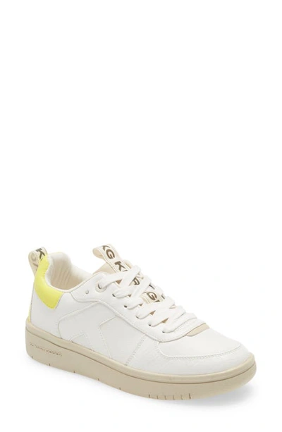 Kg Kurt Geiger Landed Vegan Faux-leather Trainers In Yellow | ModeSens