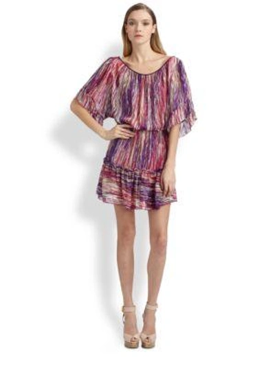 Cynthia Steffe Striped Silk Chiffon Dress In Multi