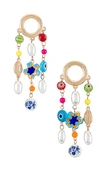 Ettika Mixed Beaded Dangle Earrings In Gold-tone