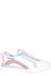 Dsquared2 Lace-up Low Top Sneakers In Pastel Pink