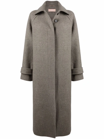 12 Storeez Oversized Wool Coat In Grau