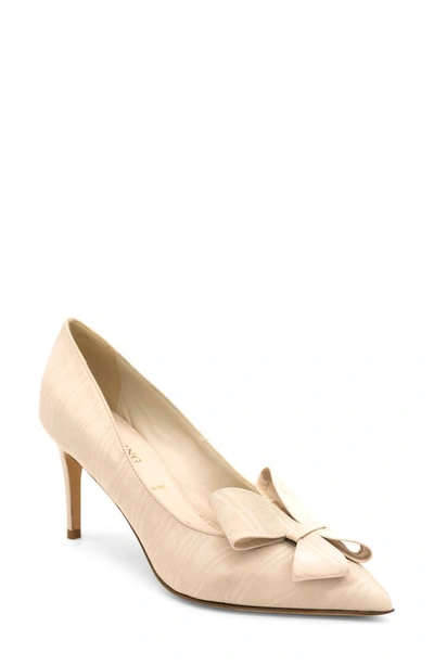 Something Bleu Caitlyn Pointed Toe Pump In Buff Moire