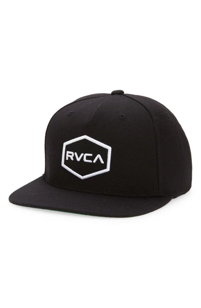 Rvca Men's Black Commonwealth Adjustable Snapback Hat