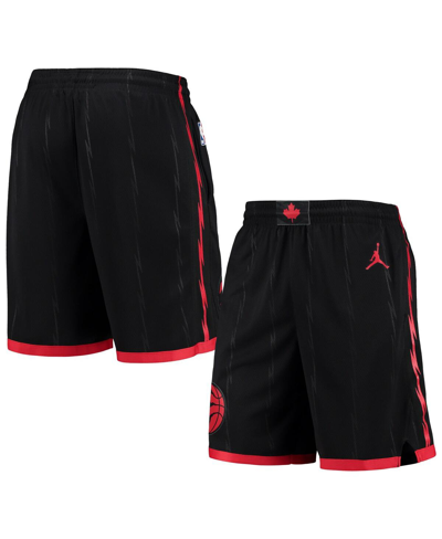 Jordan Men's Black And Red Toronto Raptors 2020 And 21 Association Edition Performance Swingman Shorts