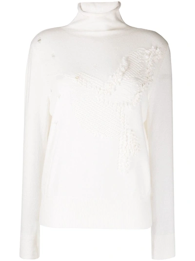 Onefifteen Abstract-knit Cashmere Jumper In White