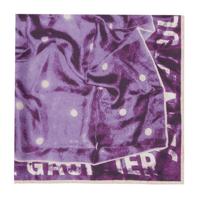 Jean Paul Gaultier Purple Trompe L'œil Scarf In 27 Purple