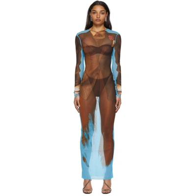 Jean Paul Gaultier Brown & Blue Tennis Suit Dress In 90 Multicolor |  ModeSens