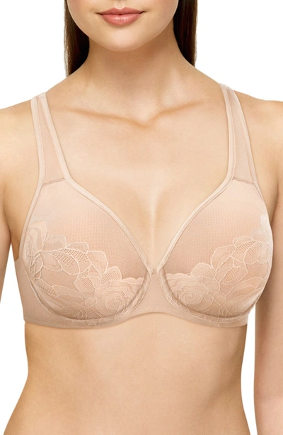 Wacoal Full Figure Stark Beauty Underwire Bra In Sand
