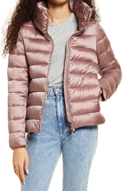 Save The Duck Elsie Waterproof Puffer Coat In Misty Rose
