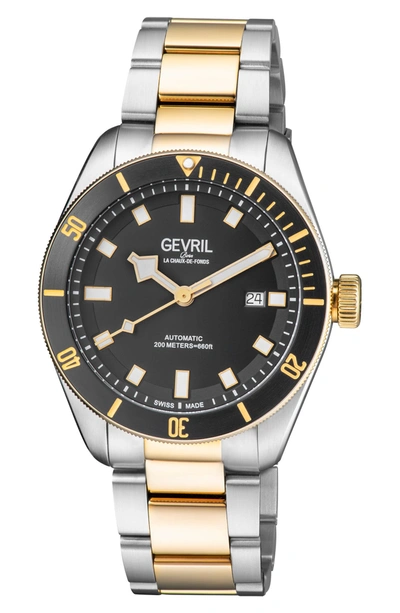 Gevril Men's Yorkville 48608 Swiss Automatic Bracelet Watch 38 Mm In Silver