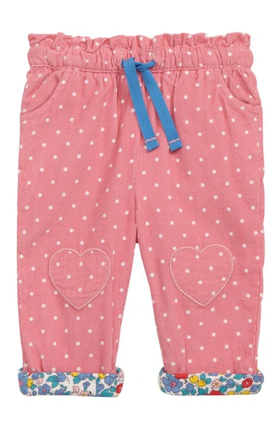 Mini Boden Babies' Polka Dot Corduroy Pants In Formica Pink