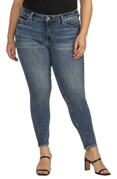 Silver Jeans Co. Plus Size Suki Mid Rise Skinny Leg Jeans In Indigo