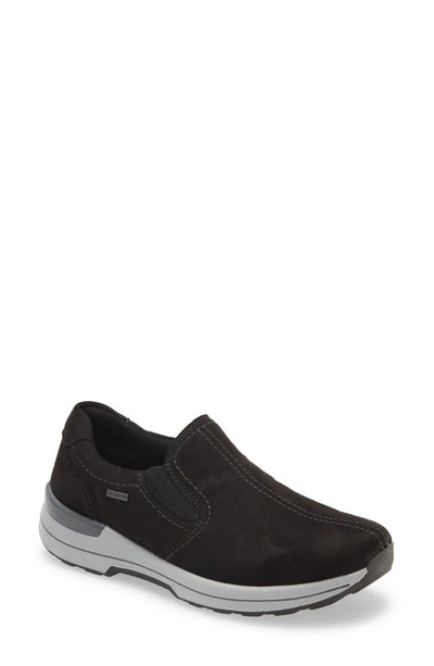 Ara Norwalk Waterproof Gore-tex® Slip-on Sneaker In Black