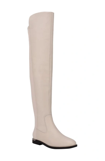 Calvin Klein Women's Rania Over The Knee Boots In Chic Cream