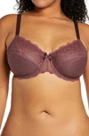 Chantelle Lingerie Rive Gauche Full Coverage Underwire Bra In Cardinal/ Amber