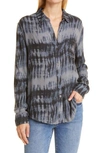 Rails Hunter Tie-dyed Button-front Shirt In Blue