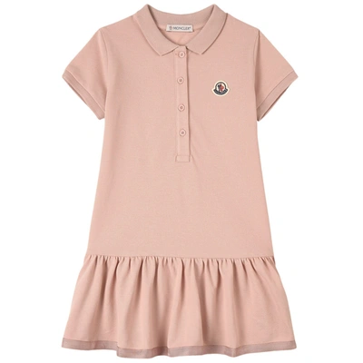 Moncler Girls Teen Pink Logo Polo Dress