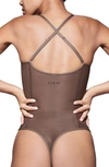 Item M6 All Mesh Thong Bodysuit In Cacao