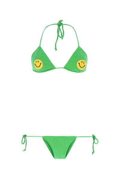 Philosophy Di Lorenzo Serafini Crochet Bikini Philosophy X Smiley In Verde