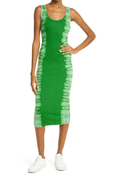 Cotton Citizen Verona Rib Body-con Dress In Kelly Green