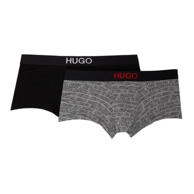 Hugo Two-pack Brother Boxer Briefs In 060 Grey
