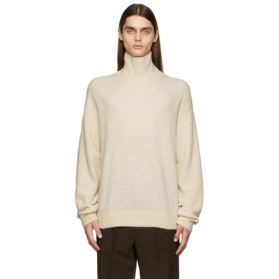 Le17septembre Bouclé Turtleneck Pullover In Brown