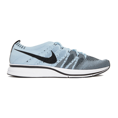 Nike Blue & Black Flyknit Trainer Trainers In Multicolor