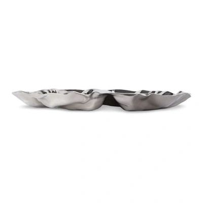 Alessi Silver Pepa Appetizer Tray In Stainless Steel