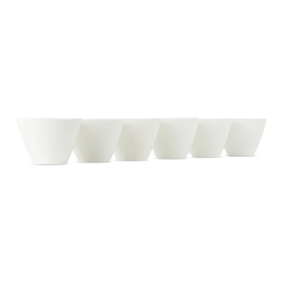 Alessi White Colombina 6-piece Tea Cups