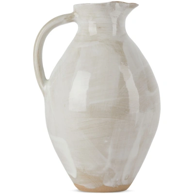 Lily Pearmain Ssense Exclusive Beige & White Water Jug In Canvas