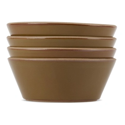 Departo Khaki Bowl Set In Tobacco