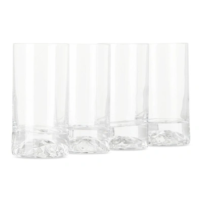 Nude Glass Club Small Highball Glasses, 280 ml In Clear